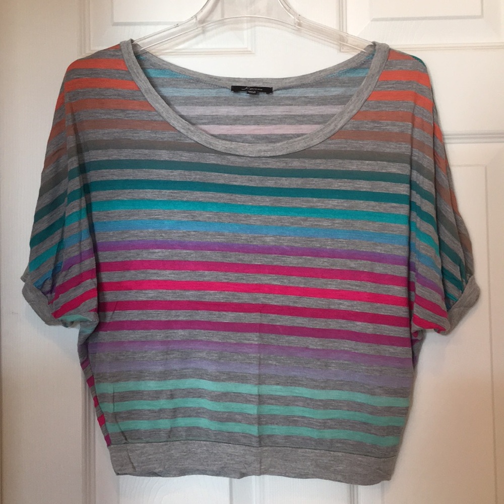 Colorful Rainbow Striped Top